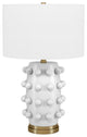 Farrington 26 Tall Ceramic Table Lamp with Fabric Shade in Matte White/White