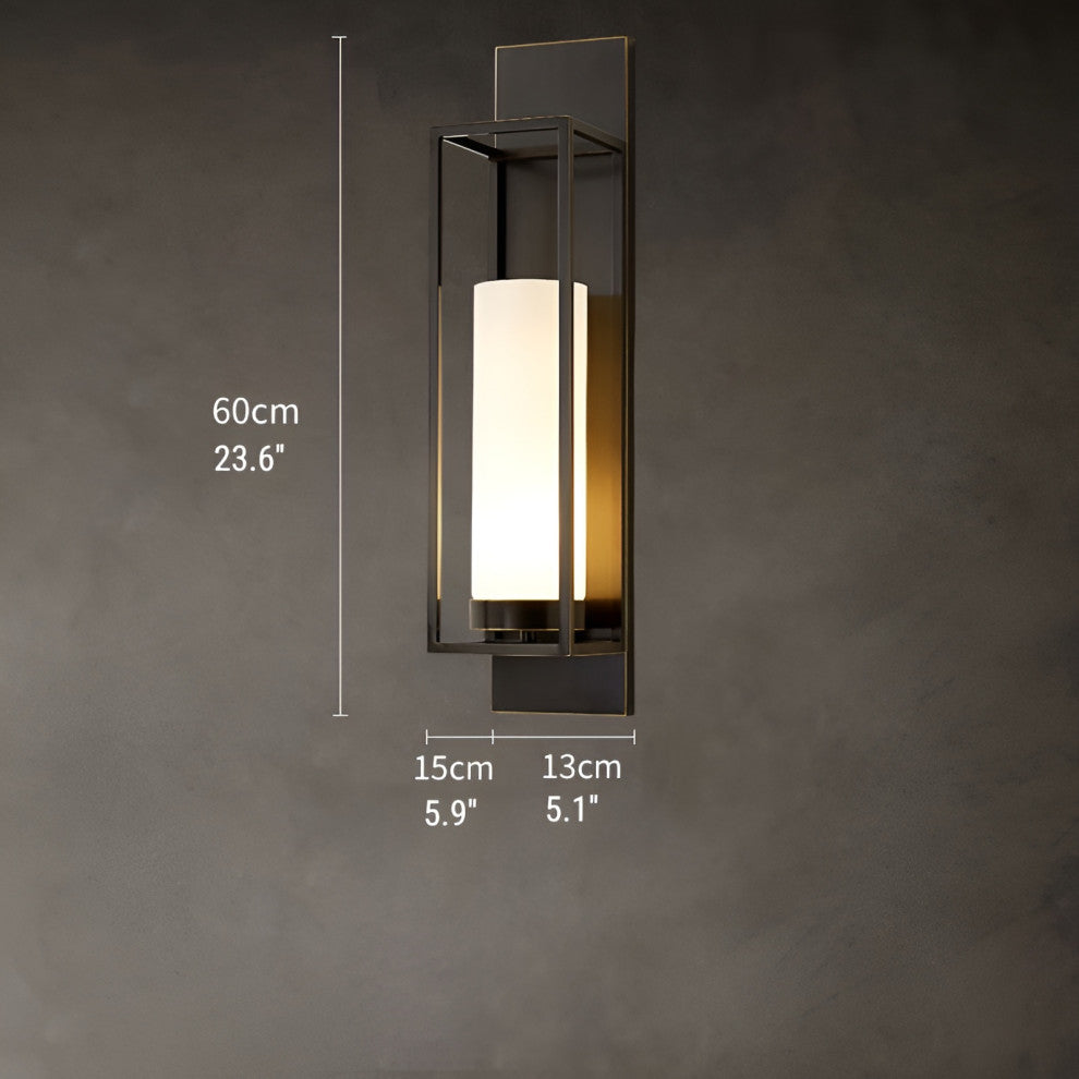 Luxury Wall Lamp in Palace Style for Living Room, Bedroom, Black + Gold, Cool Light