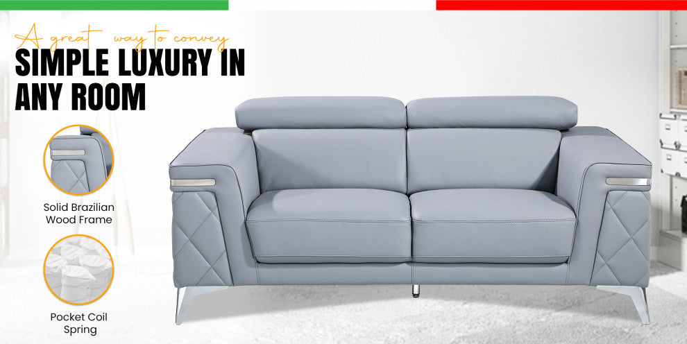 Mia Top Grain Italian Leather  Sofa