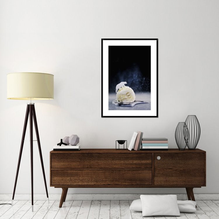 "Polar Bear (Powdered Sugar)" Framed Digital Print by Dina Belenko, 32x44"