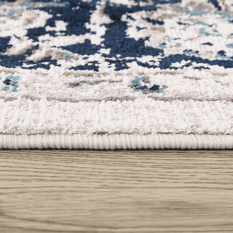 LNC Distressed Mat Stain Fade Resistant Area Rug, 5' X 8'