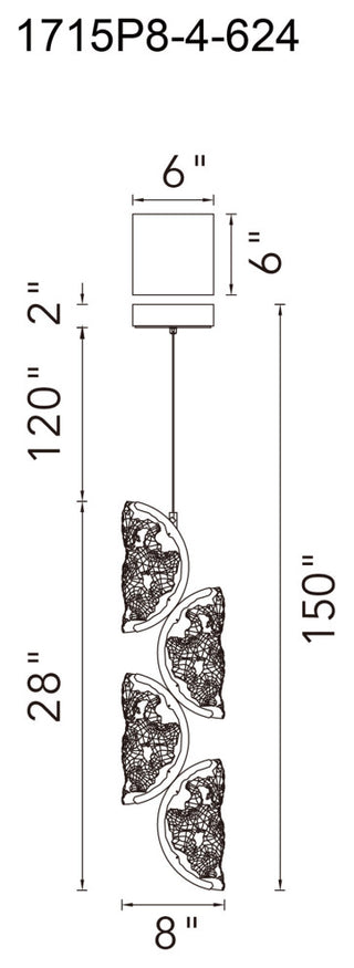 Moon Integrated LED Mini Pendant, Brass