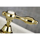 Kingston Brass Bridge Bathroom Faucet With Brass Pop-Up, Polished Brass