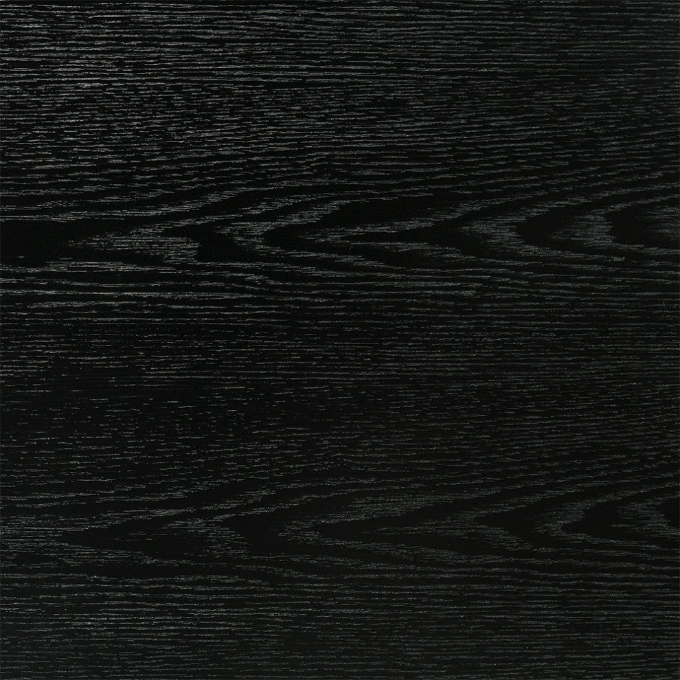 Santana Round Wood Dining Table, Black Finish