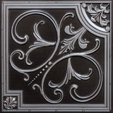 Antique Silver 3D Ceiling Panels, 2'x2', 40 Sq Ft, Pack of 10