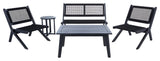 Safavieh Kobina 5 Piece Outdoor Living Set, Black