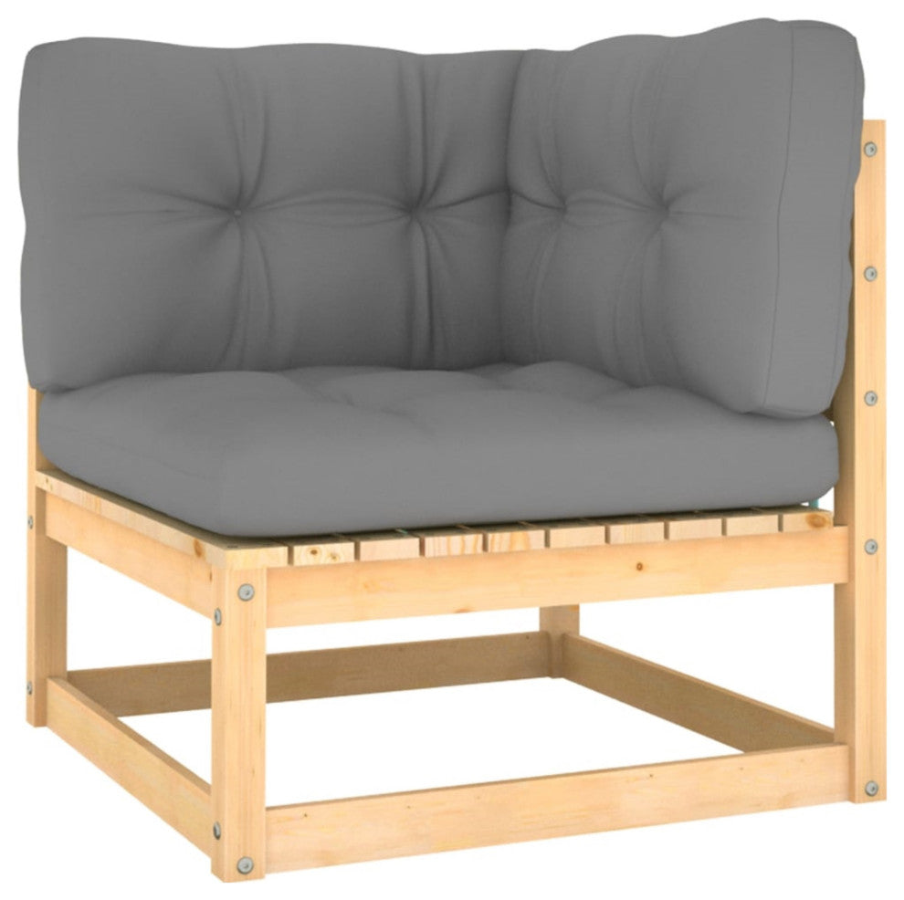 Vidaxl 11 Piece Garden Lounge Set With Cushions Solid Pinewood