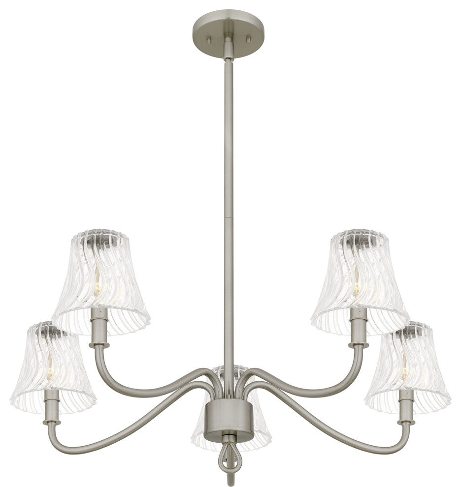 Quoizel MCK5030 McKinney 5 Light 30"W Taper Candle Chandelier - Matte Black