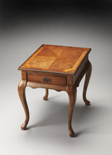 Butler End Table, Olive Ash Burl