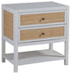 White Woven Night Stand