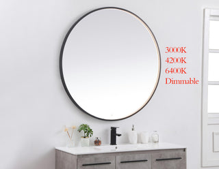 Modern Black Led Mirror, 45"