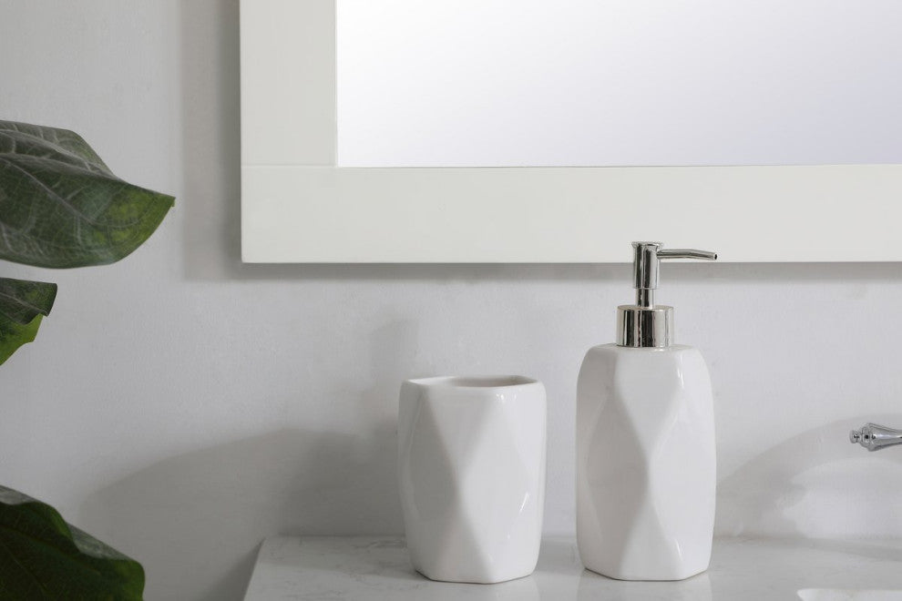 Anderson Rectangle Vanity Mirror, 42", White