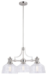Beloit 3 Light Chandelier Satin Nickel
