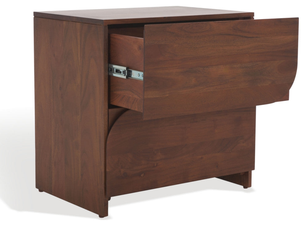 Safavieh Couture Edithe Wood Nightstand, Brown