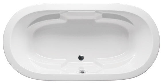 Malibu Hermosa Bay Oval Massaging Air Jet Bathtub 74x44x26 White
