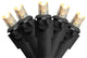 White LED Wide Angle Christmas Lights - Black Wire