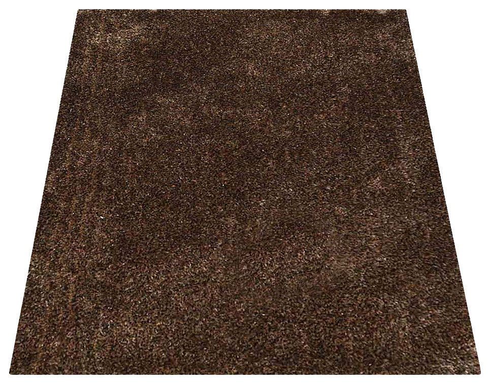 HAND TUFTED SHAG POLYESTER ECO-FRIENDLY AREA RUGS, Beige Gray Color, Solid