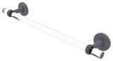 Clearview 24" Towel Bar with Twisted Accents, Matte Gray