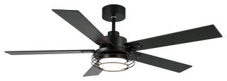 52-inch Modern Black LED Ceiling Fan with Remote and DC Reversible Motor