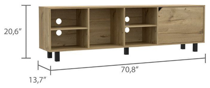 Conquest Tv Stand, Light Oak
