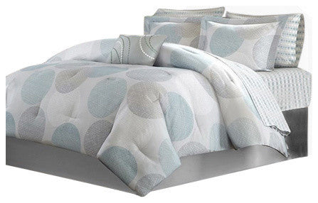Madison Park Microfiber Printed 7-Piece Comforter Set, Queen