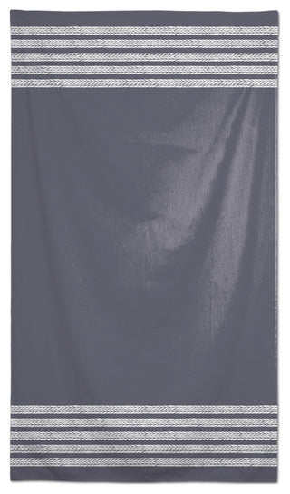 Petal Pattern Stripes Dark Gray 58x102 Tablecloth