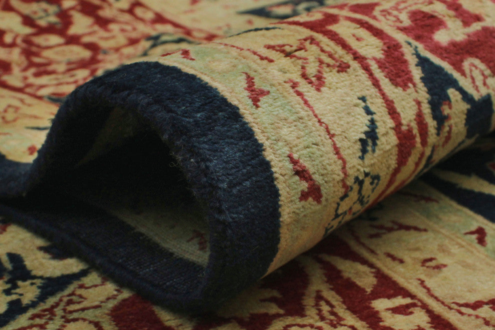 Vegetable-Dyed Versailles Kashan 20 Blue Rug, 8'1x10'3