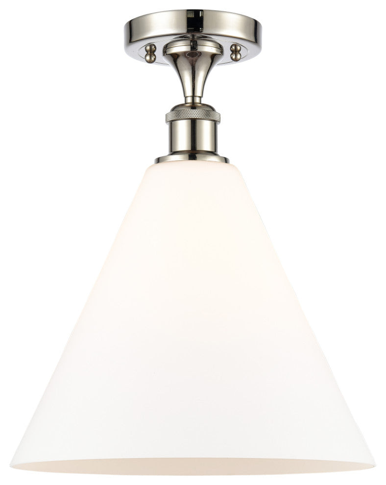 Innovations 516-1C-PN-GBC-121-LED 1 Light Semi-Flush Mount, Polished Nickel