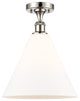 Innovations 516-1C-PN-GBC-121-LED 1 Light Semi-Flush Mount, Polished Nickel