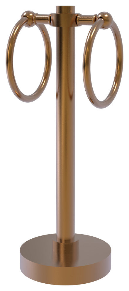 Vanity Top 2 Towel Ring, Brushed Bronze
