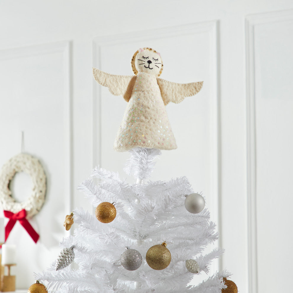 Cat Angel Christmas Tree Topper