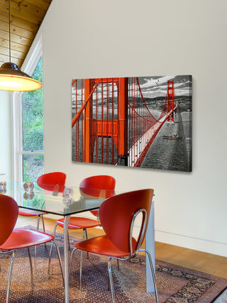 "Orange Bridge" Painting Print on Wrapped Canvas