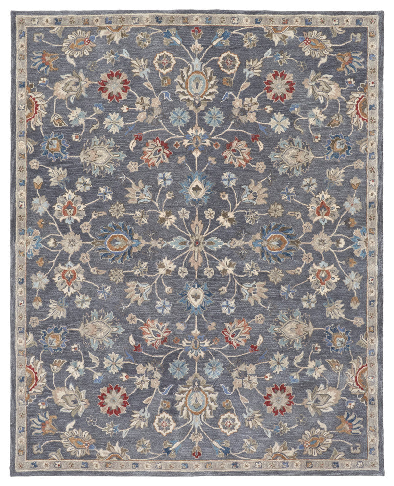 Weave & Wander Mattias Persian Rug, Blue/Red/Ivory, Rug, 4'x6'