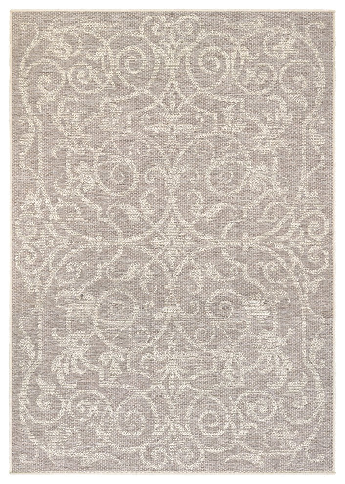 Couristan Monaco Summer Quay Indoor/Outdoor Area Rug, Cocoa Natural, 3'9"x5'5"