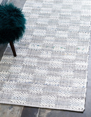 Rug Unique Loom Chindi Cotton Ivory Runner 2' 6 x 6' 0