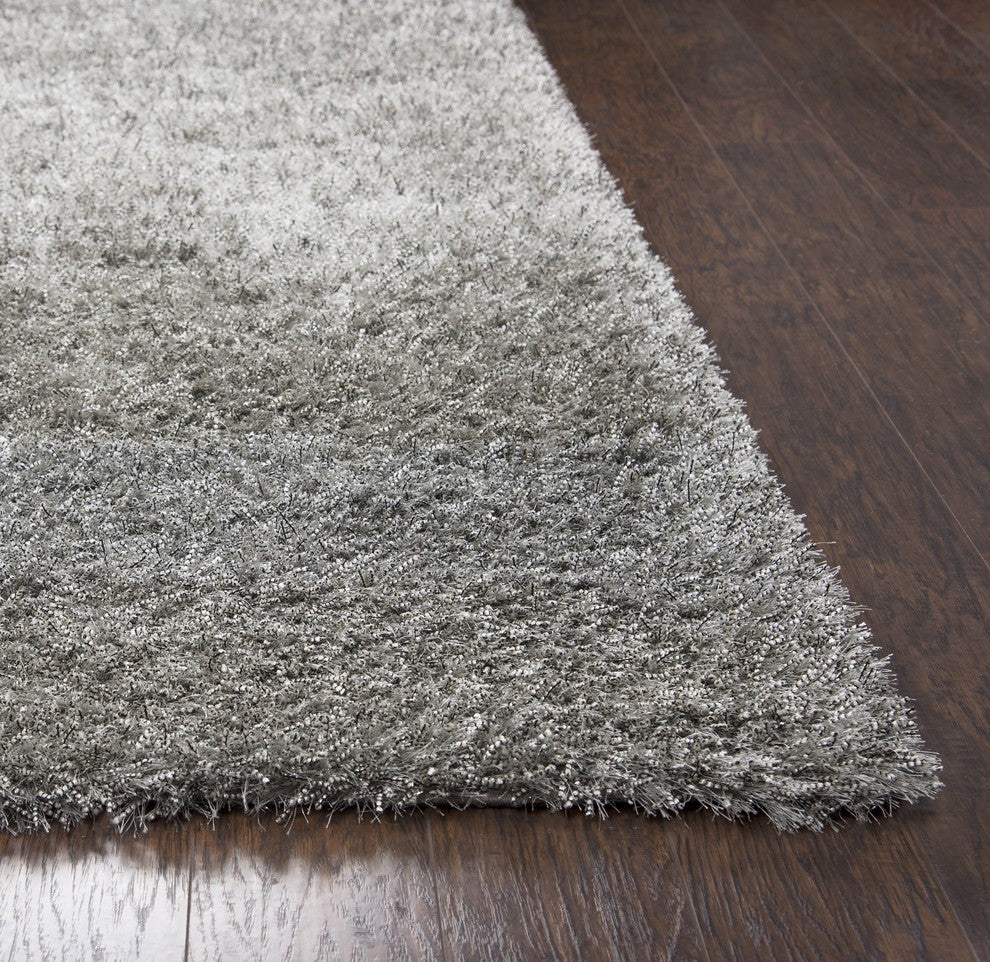 Rizzy Home Urban Dazzle UR344A Gray Solid Area Rug, Rectangular 9'x12'