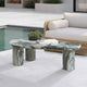 Sassari Finished Concrete Indoor/Outdoor Coffee Table, Green Finish