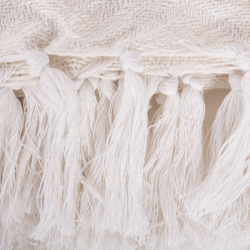 White Hexagon Throw