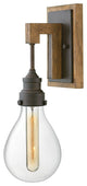 Hinkley Denton Medium Single Light Sconce, Industrial Iron