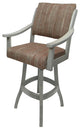Swivel Counter Wood Bar Stool Casa on S-Base, Watusi Madder -  E-T, 34"