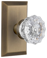 Nostalgic Warehouse STUCRY_SD_NK Crystal Solid Brass Single Dummy - Antique