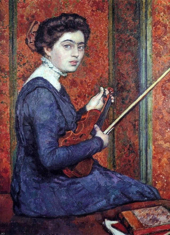 Theo Van Rysselberghe Woman With Violin Wall Decal