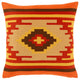 Surya Santa Clara SNC-001 18"x18" Pillow Cover, Burnt Orange/Beige/Saffron/Brown
