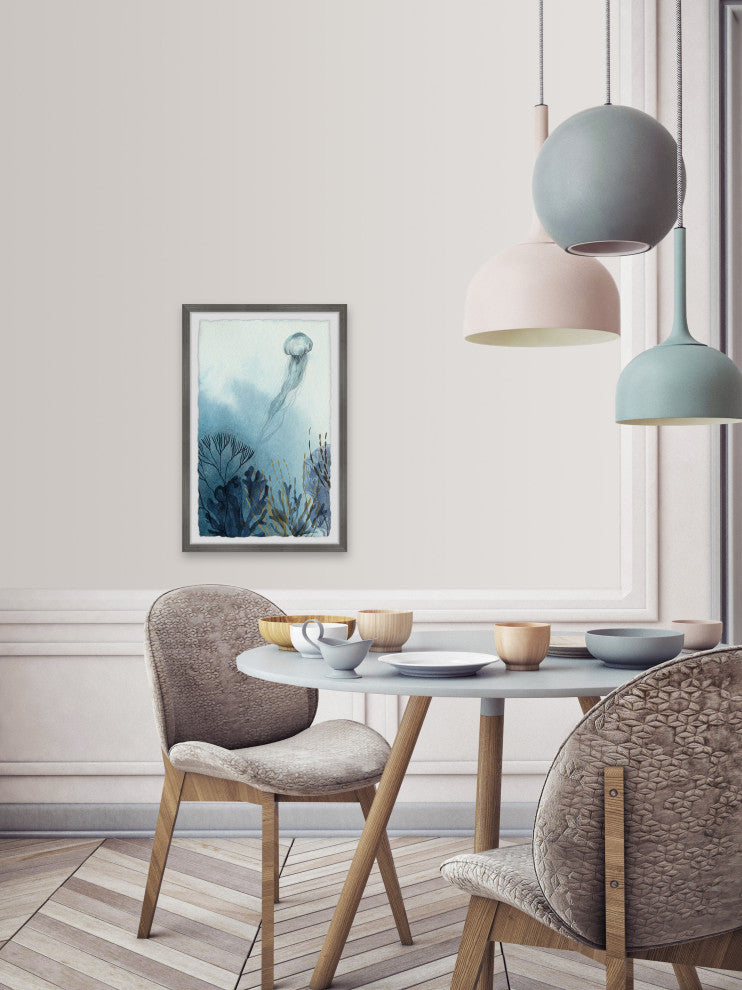 "Jellyfish Float" Framed Painting Print, 24x36