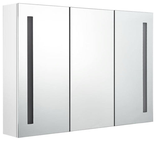 vidaXL Bathroom Cabinet Medicine Cabinet Mirrored Bathroom Vanity Shining White