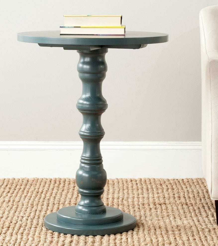 Safavieh Greta Accent Table, Steel Teal