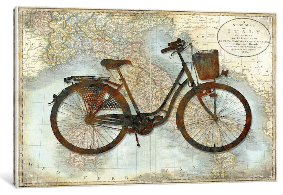 "Bike Italy" by Amanda Wade, Canvas Print, 18"x12"