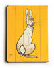 "Mr. Rabbit", Planked Wood Wall Decor By Laughing Elephant, 14"x20"