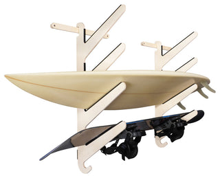 Bamboo Surfboard Rack - Kaua'i Series, Birch, Quad