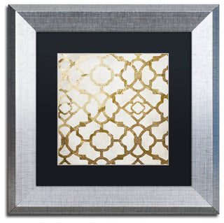 Color Bakery 'Moroccan Gold II', Silver Frame, Black Mat, 11x11